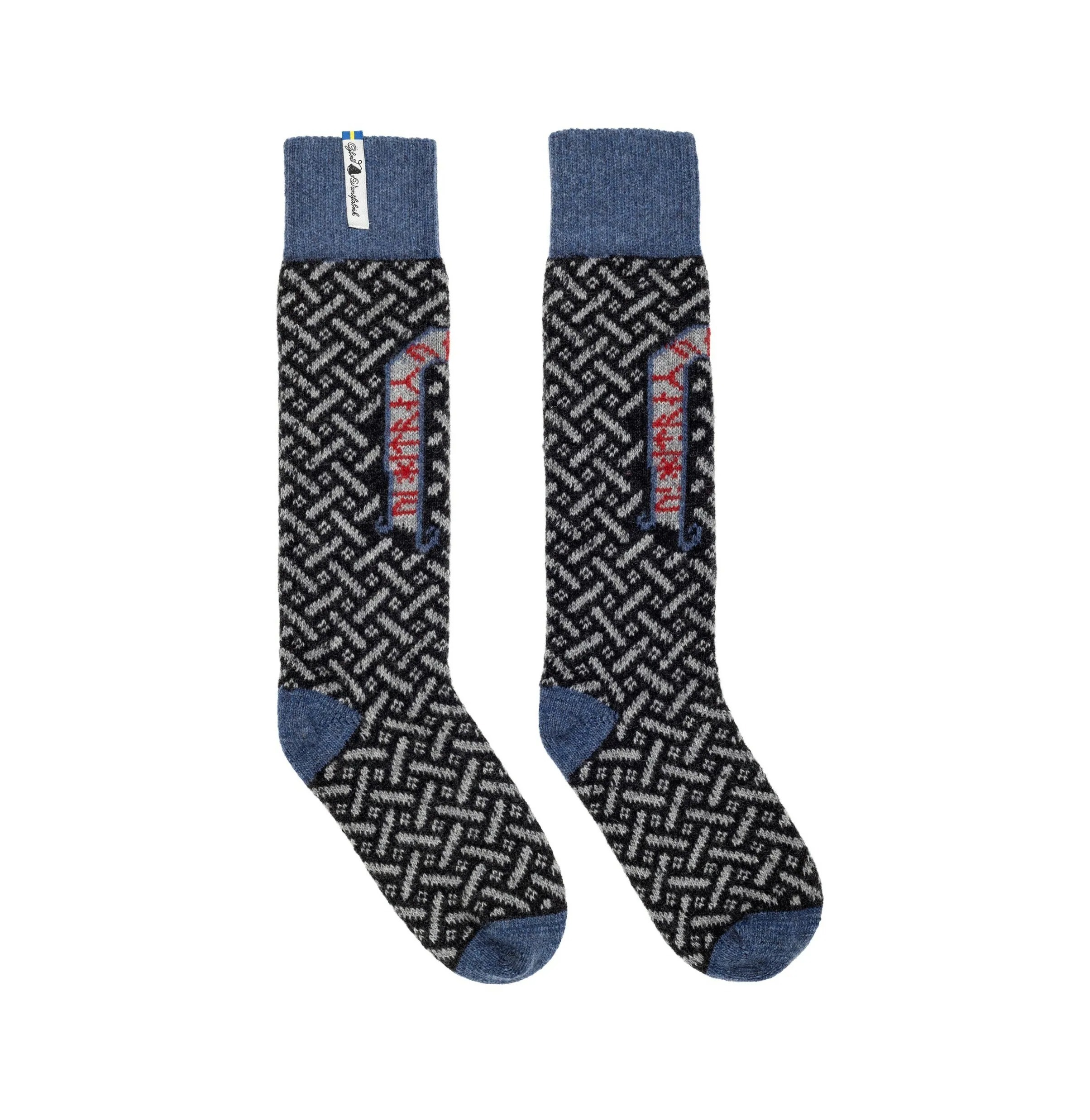 Öjbro Vantfabrik｜Futhark｜歐布羅經典膝下長筒羊毛襪 - 弗薩克文系列