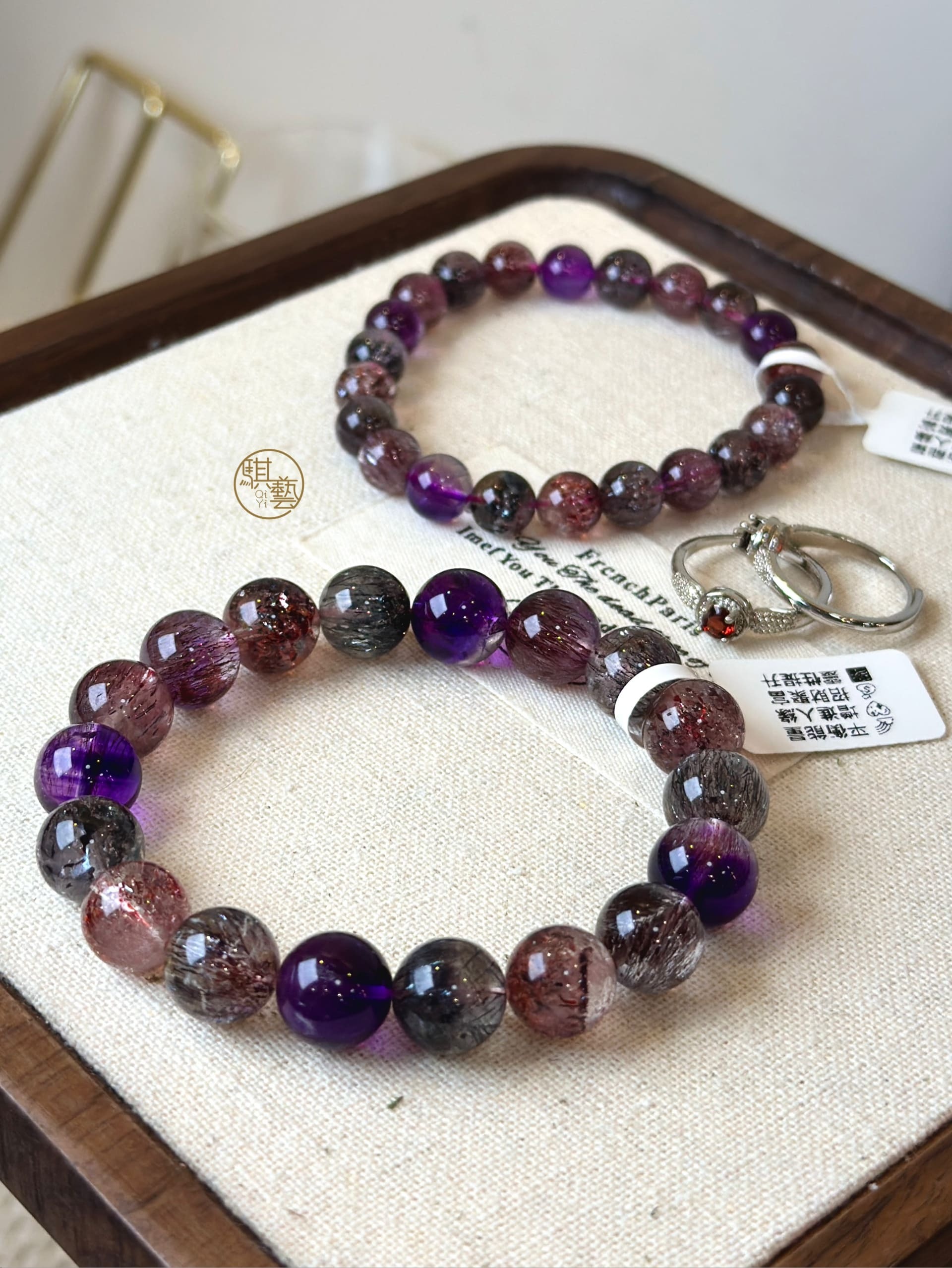 高品彩色超七手串 11mm｜強能量 × 七輪平衡 × 直覺洞察