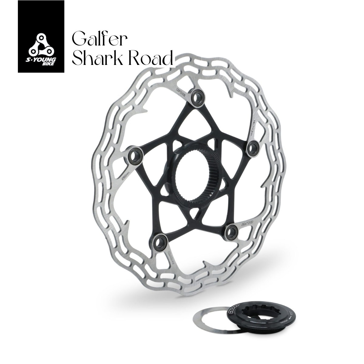 新款現貨【GALFER】Pro Shark 鯊魚公路車中鎖式碟盤 / 140、160mm