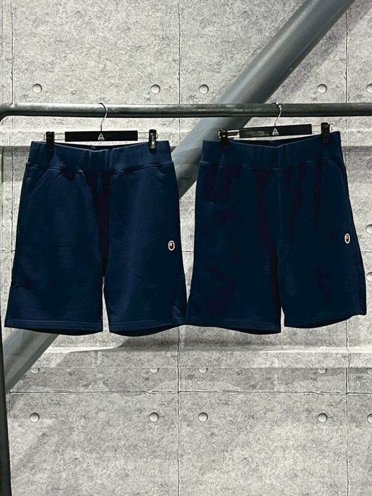 BAPE One Point 刺繡小猿人頭 棉短褲