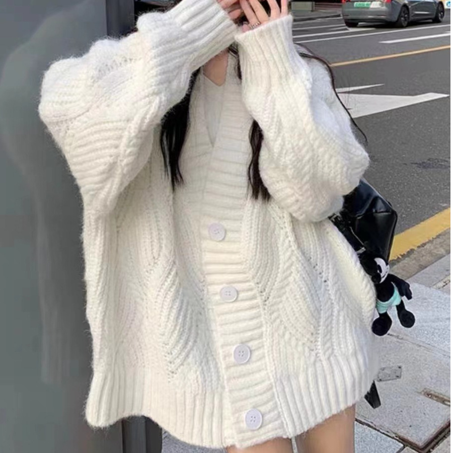 Vintage Cable-Knit Cardigan