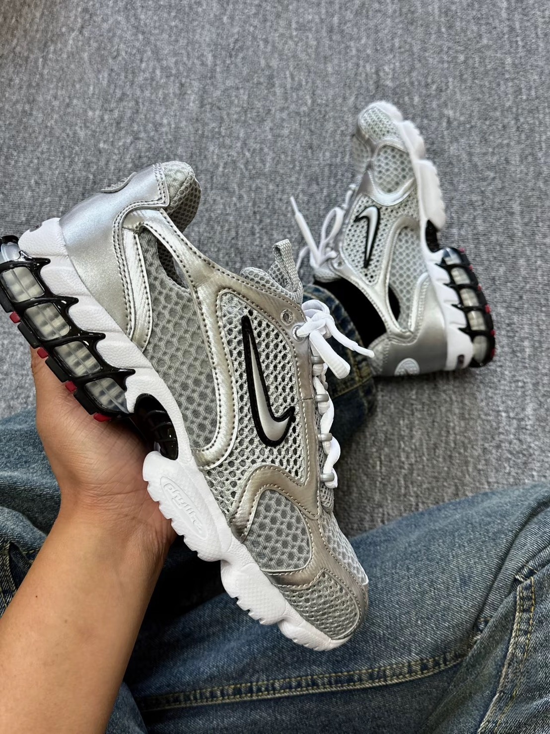 NIKE AIR ZOOM SPIRIDON CAGE 2 'Metallic Silver' 銀灰 男女同款 CJ1288-001