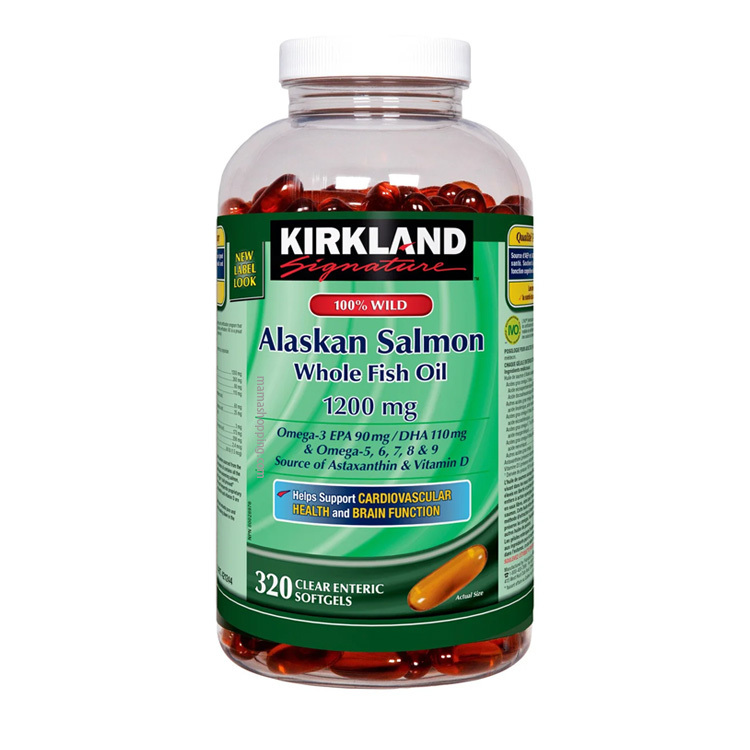 加拿大 KIRKLAND 阿拉斯加野生三文魚魚油丸 1200mg (320粒裝)