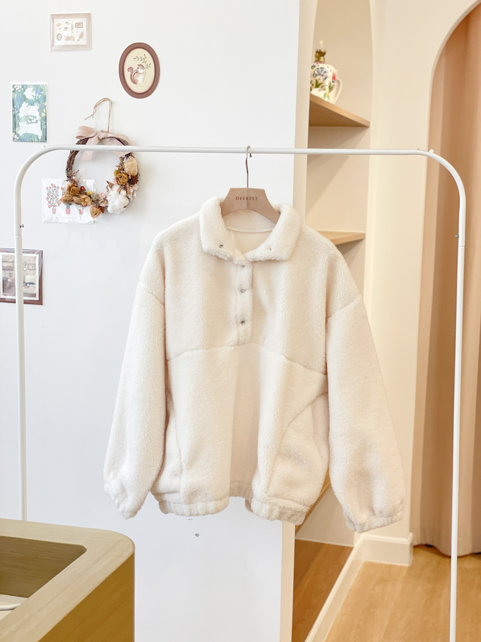 【🦙羊羔絨】T1429 Shearling Snowfall Hoodie