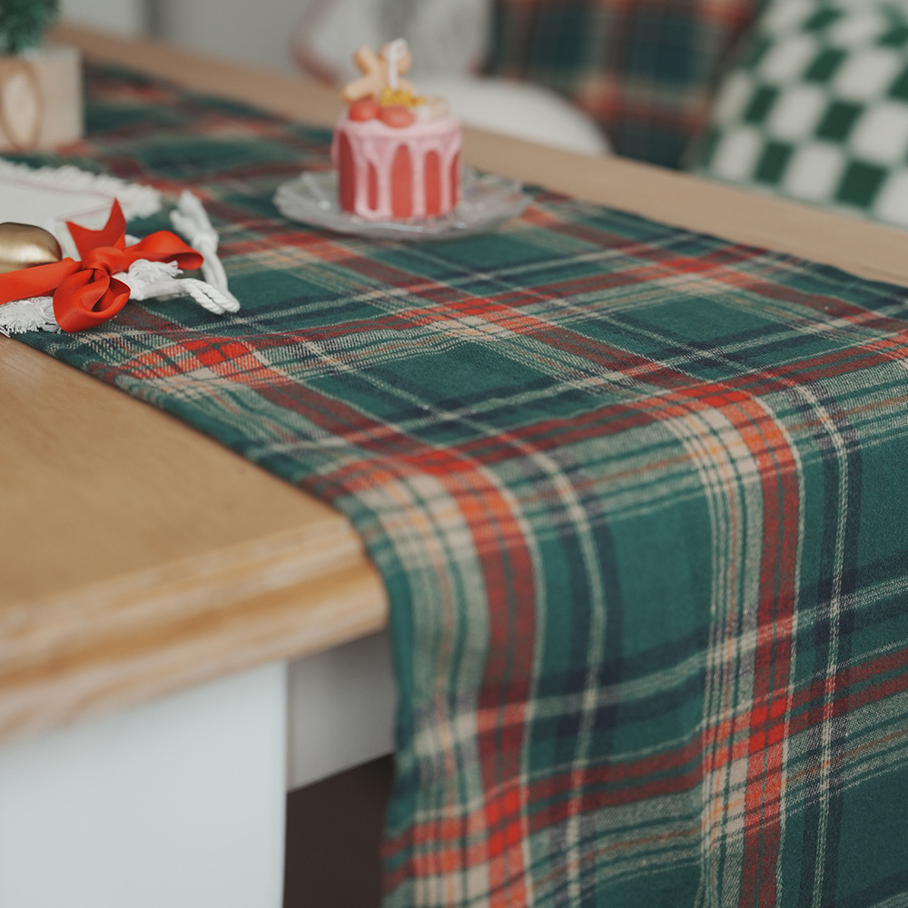 《6426》聖誕紅綠格子桌巾