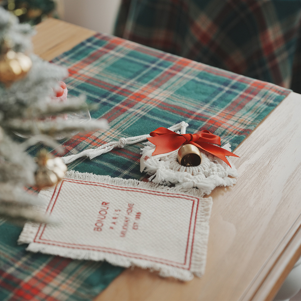 《6426》聖誕紅綠格子桌巾