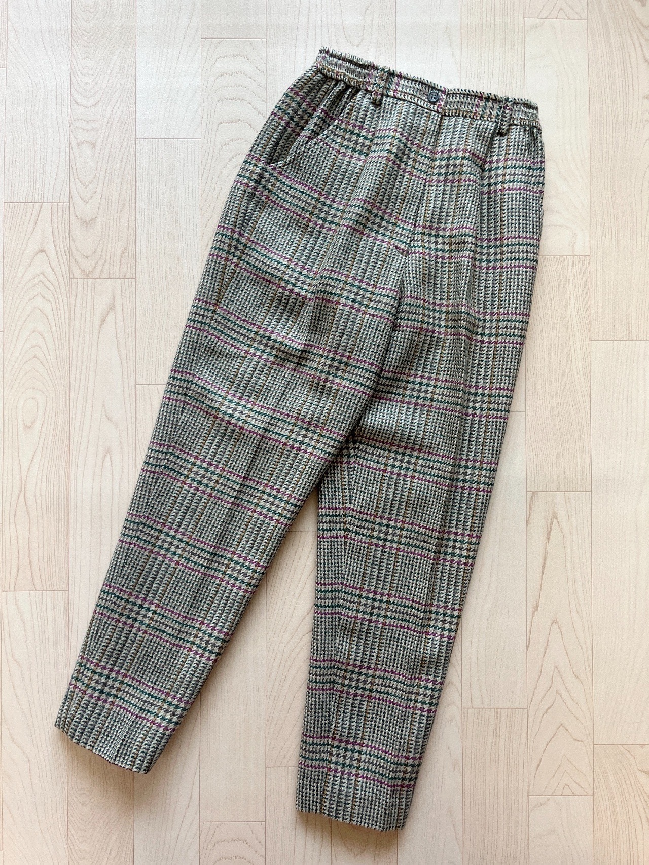 Christian Dior羊毛格紋長褲