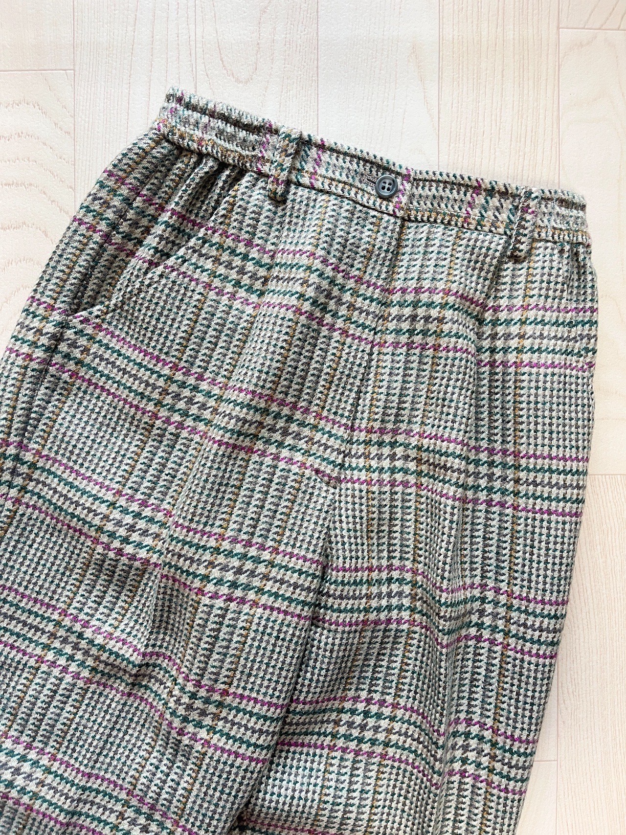 Christian Dior羊毛格紋長褲