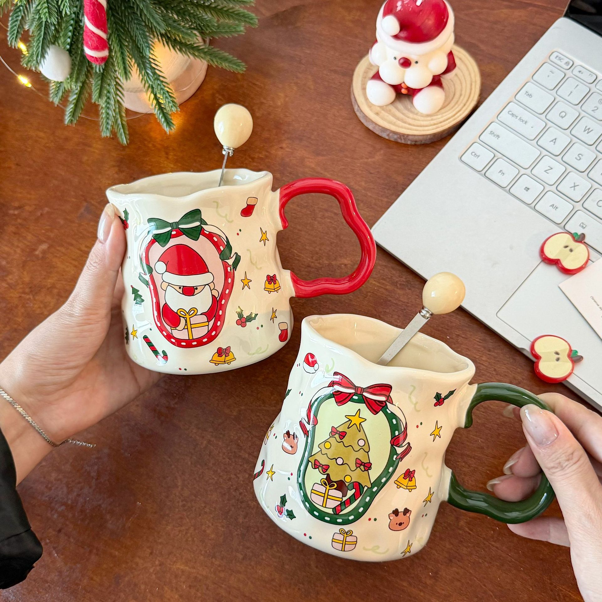 American Vintage Christmas Ceramic Mug