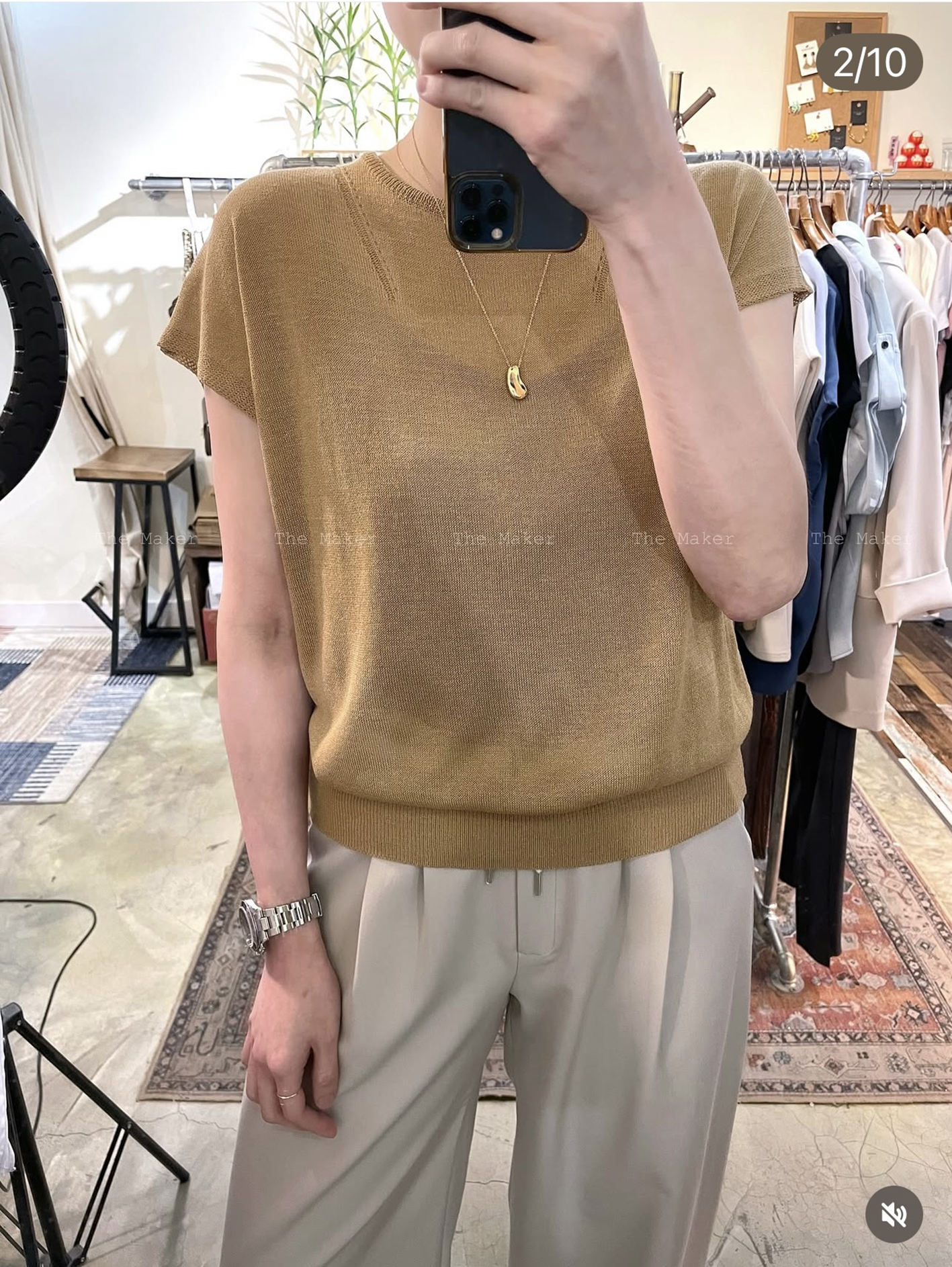 *️⃣ 麻質柔軟針織Top *️⃣