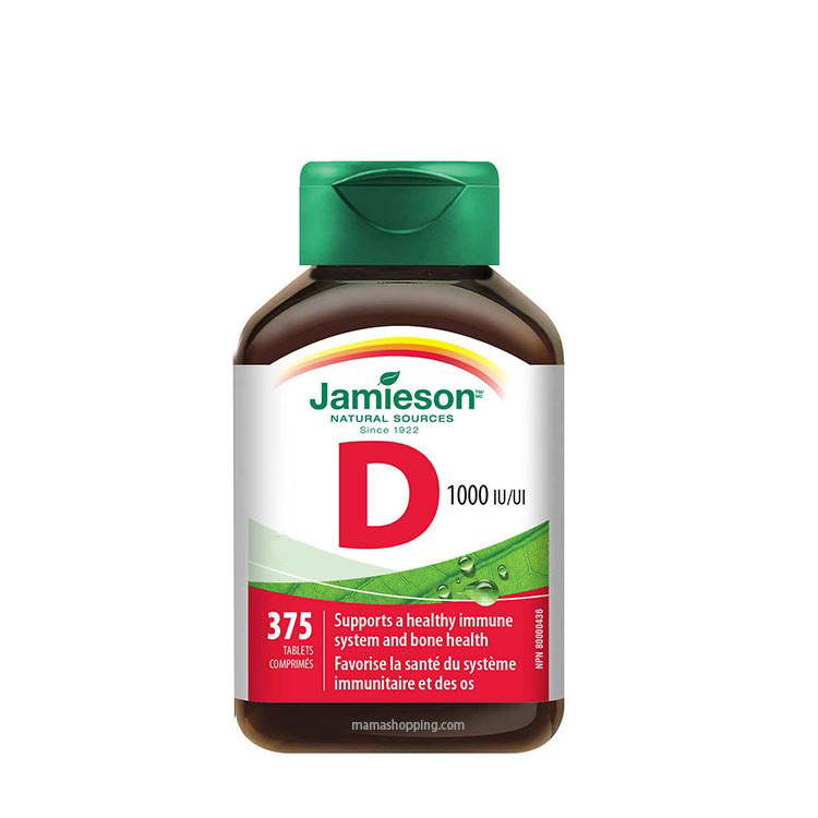 Jamieson 天然 維他命D3 1000 IU/ 25mcg (375粒裝）