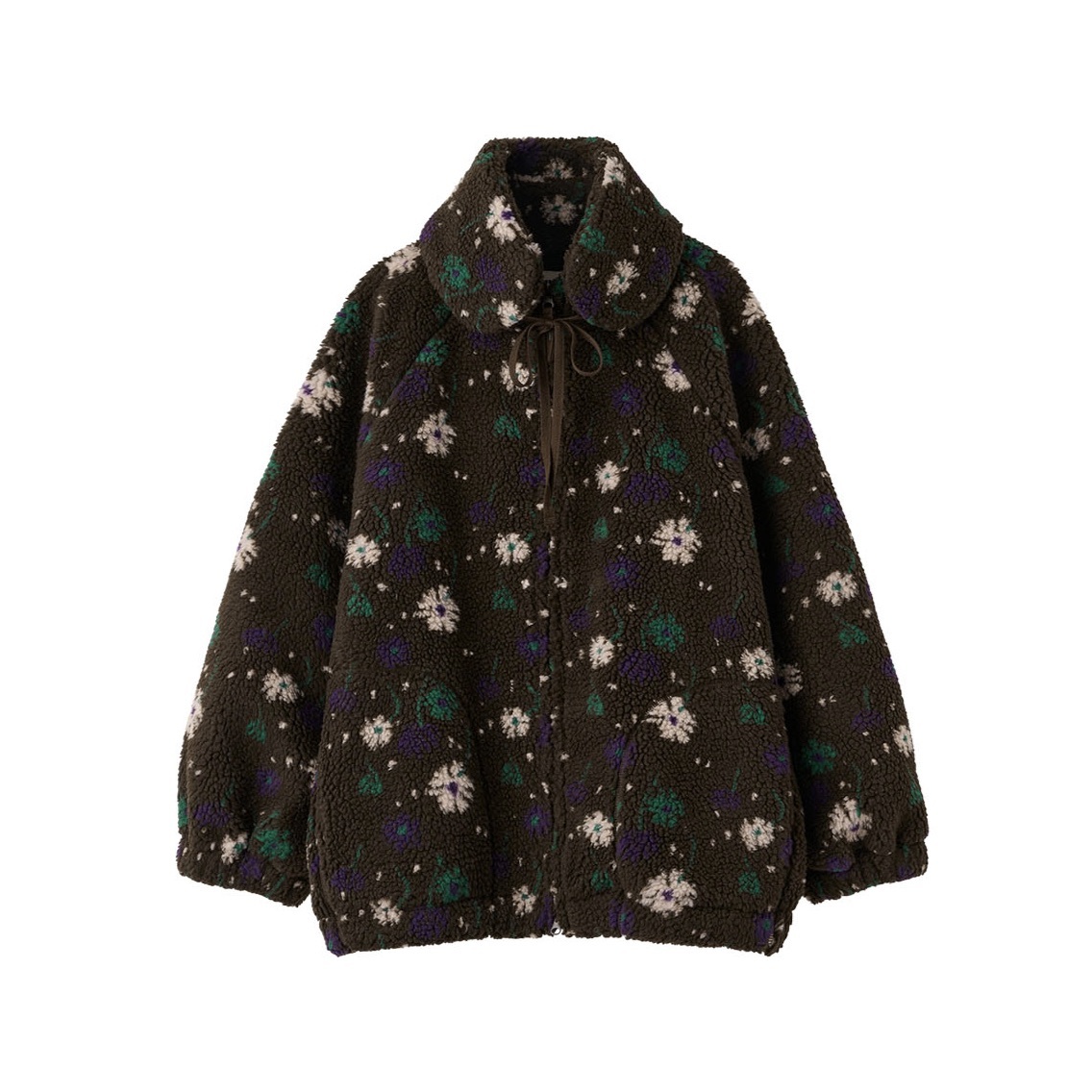 [GENERAL IDEA] FLOWER PATTERN FLEECE JUMPER