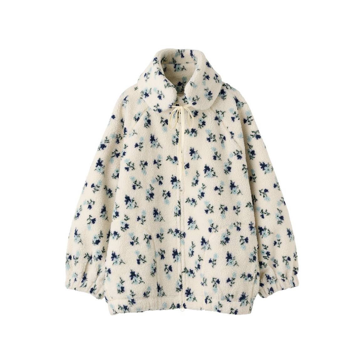 [GENERAL IDEA] FLOWER PATTERN FLEECE JUMPER