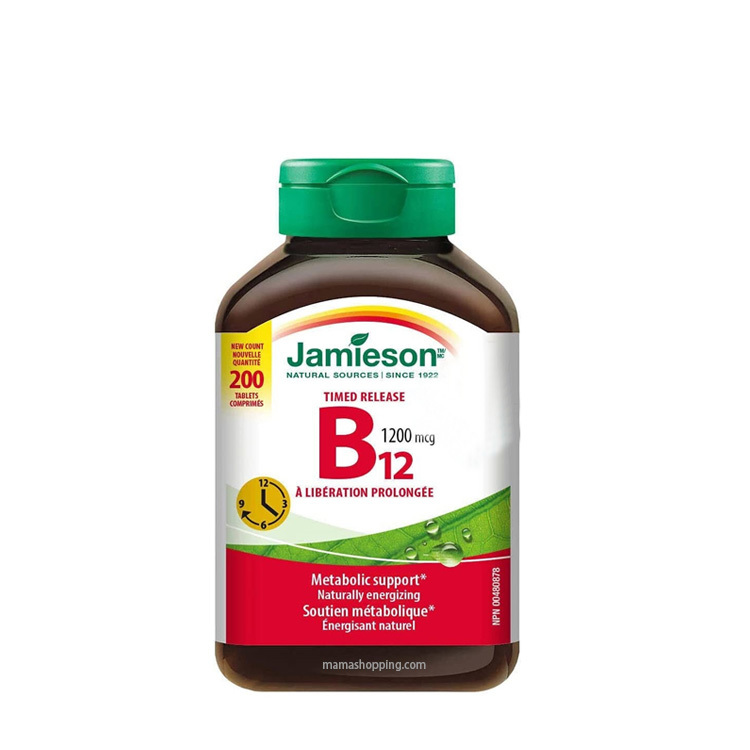 Jamieson 維他命 B12 1200mcg 緩釋片，200 片