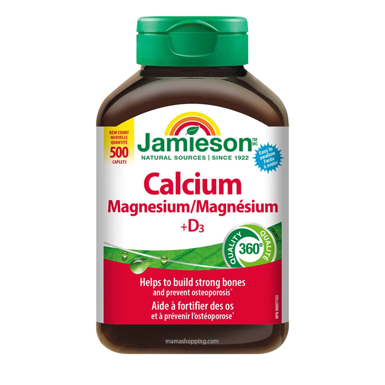 Jamieson 鈣鎂片（含維生素 D3），500 粒