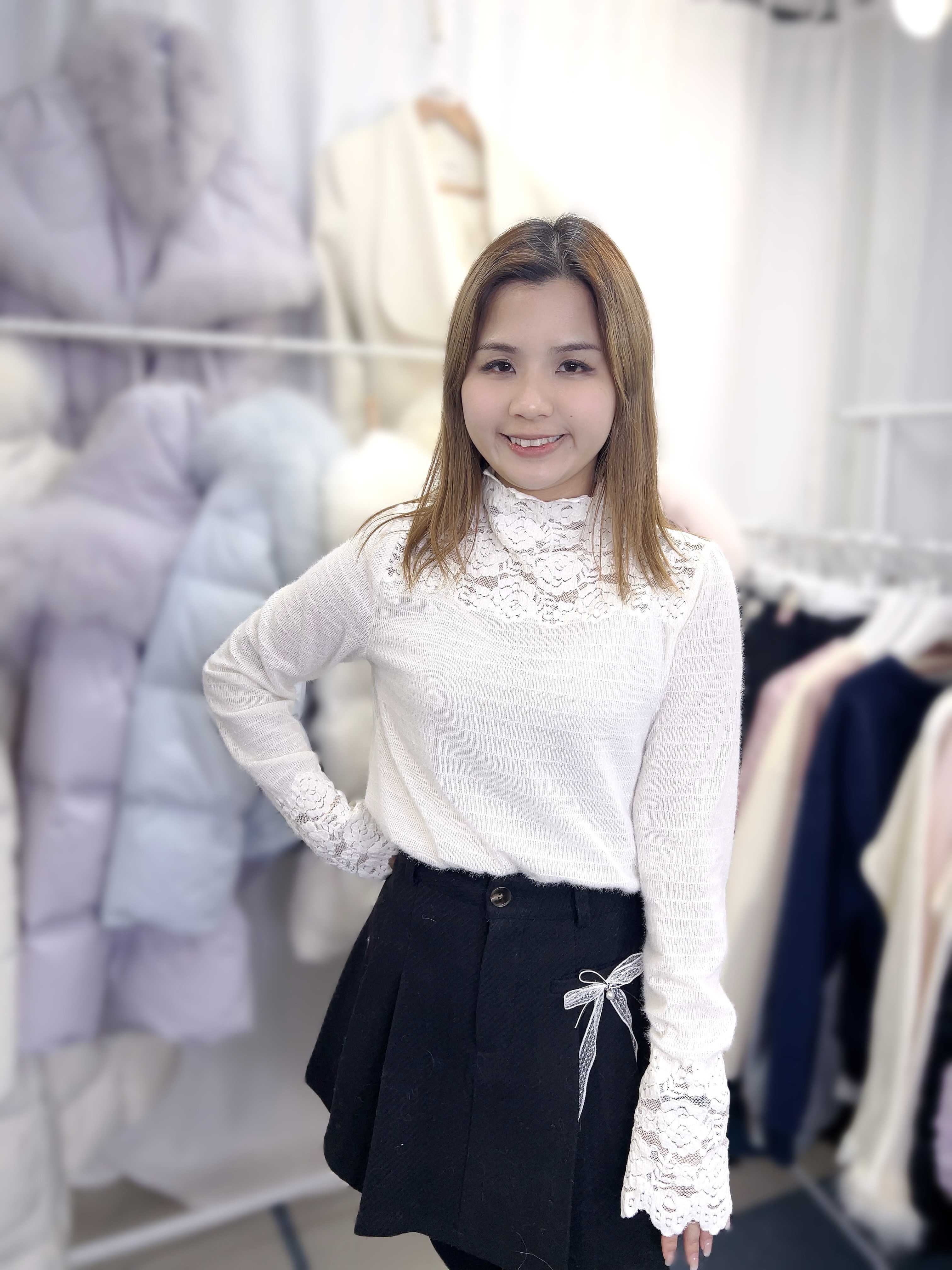 J43韓國🇰🇷 LACE 高領打底王  胸36-43 長22.5  原價  $269