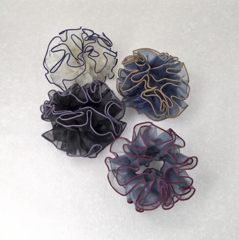 網紗雙色大髮圈