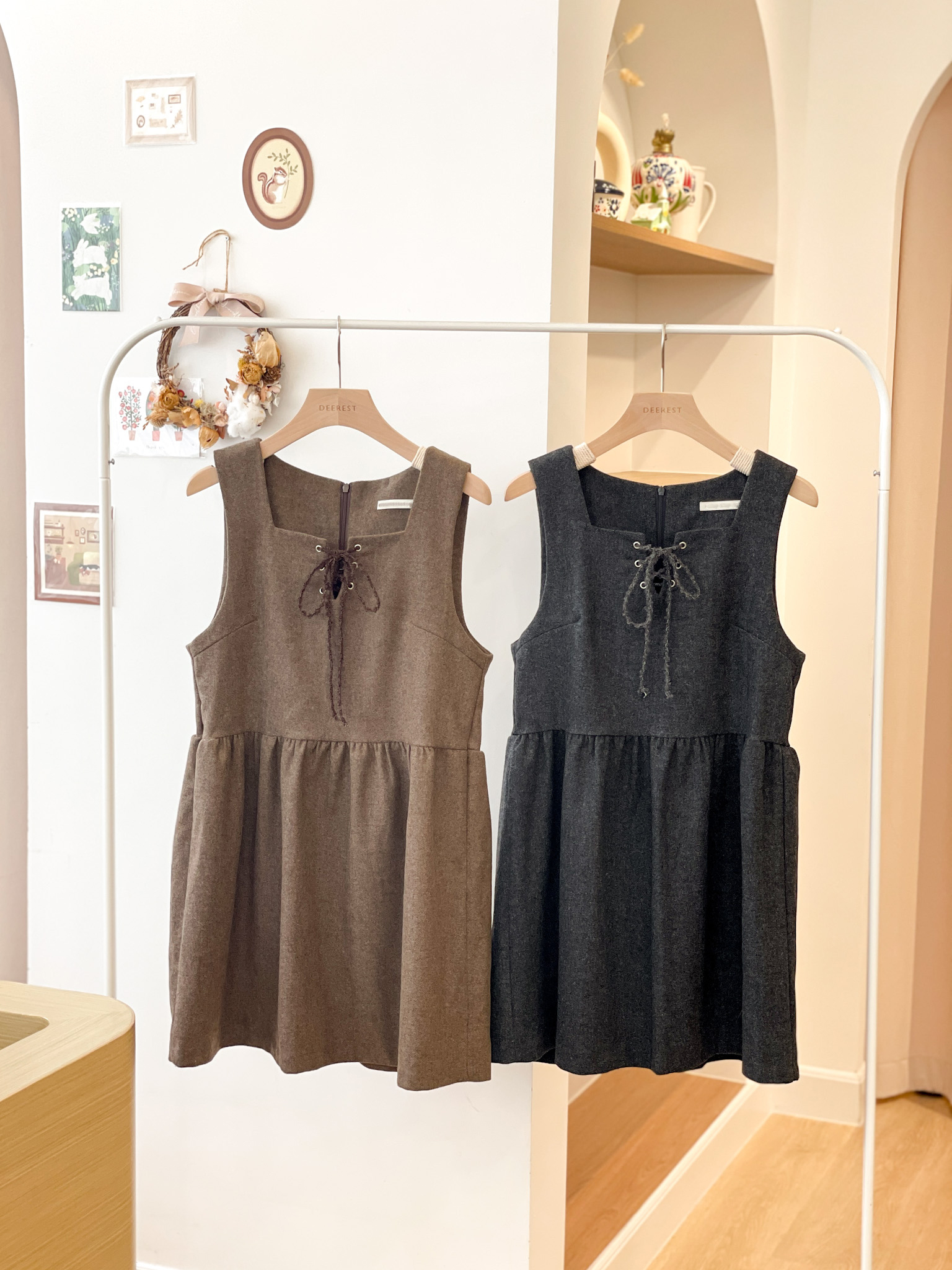OP685 Brownish Ribbon Dress