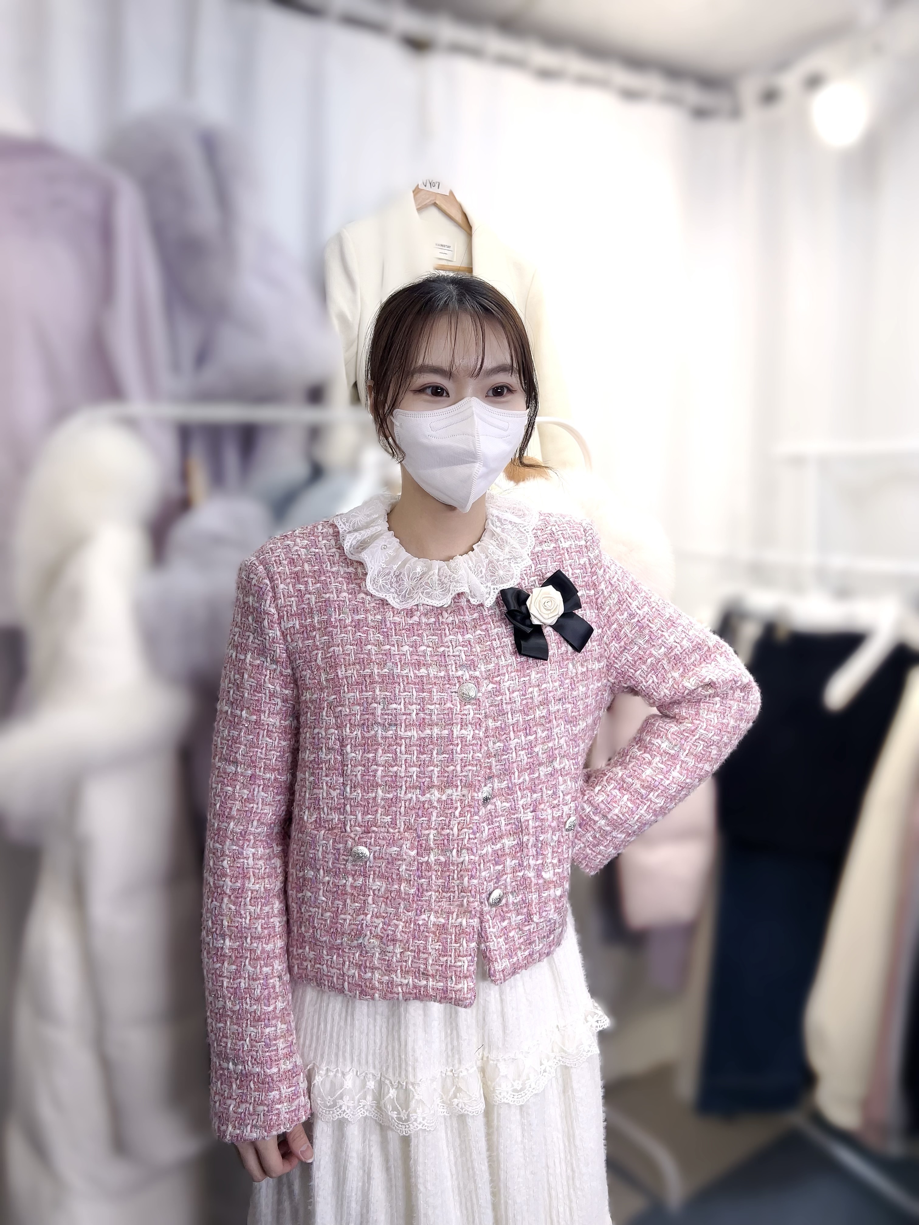 J66 小香風羽絨縷    90% 鴨絨 胸44 長 20     原價 $699