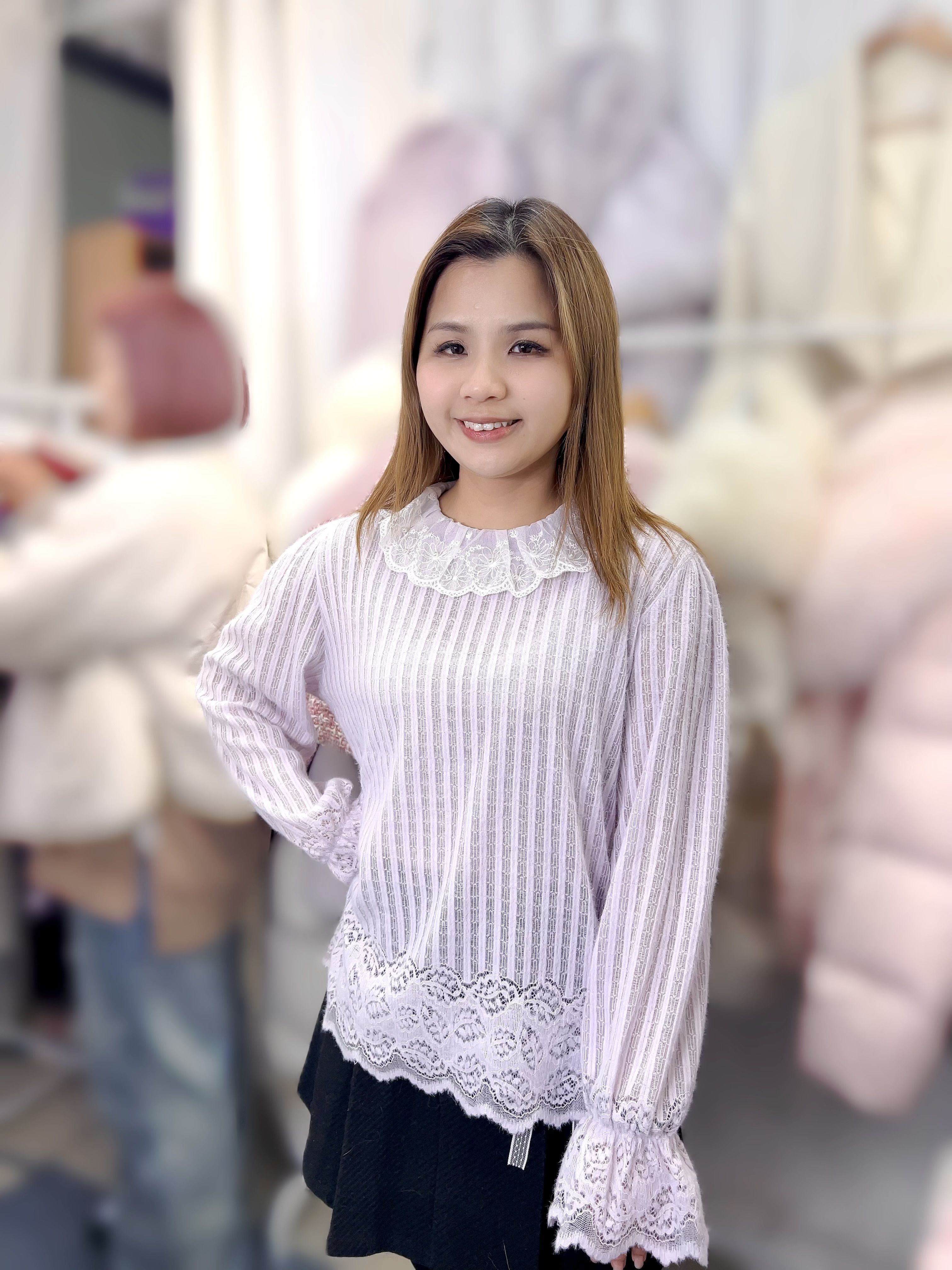 J44 韓國🇰🇷LACE反領條紋   胸40-50 長24  原價  $299