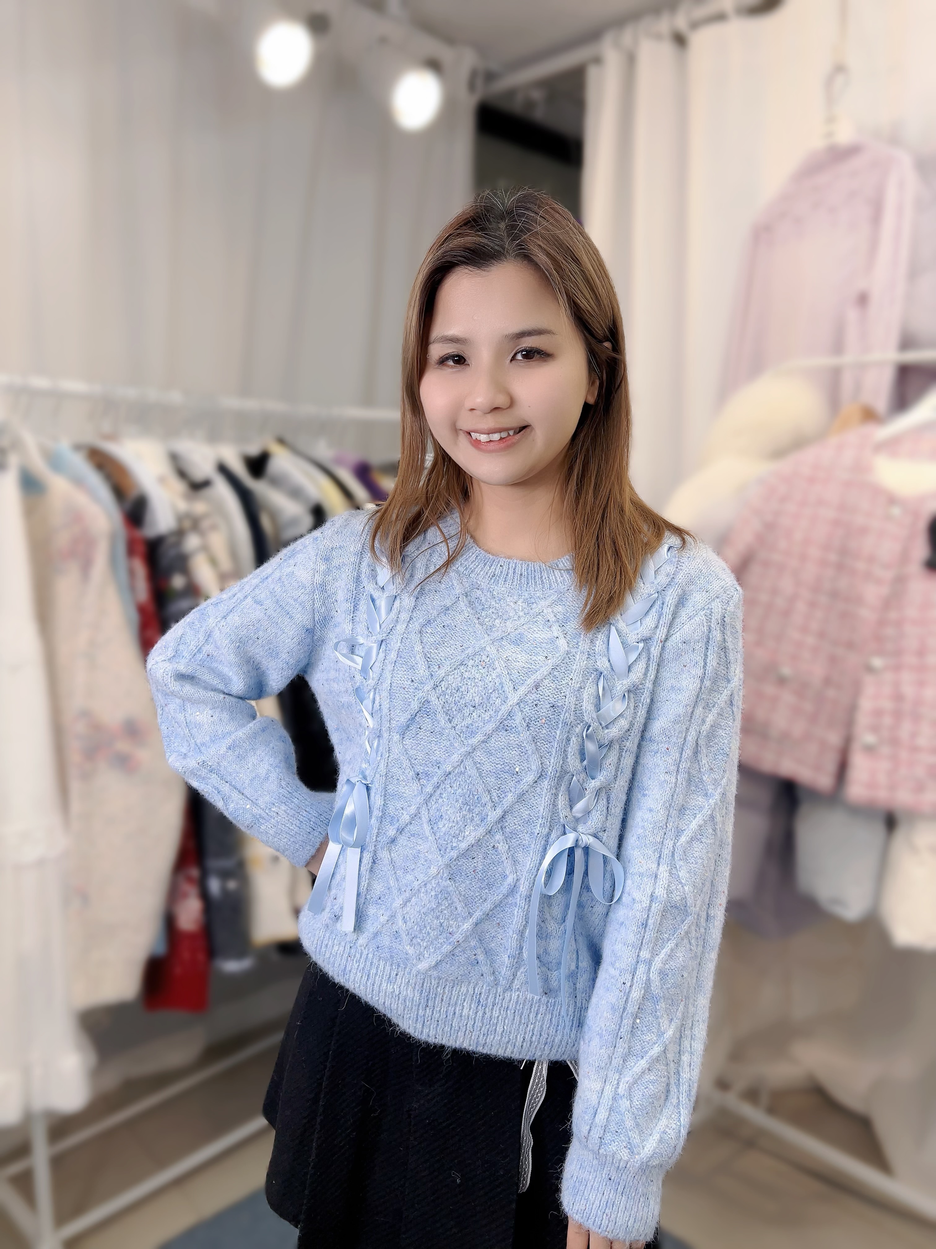 J51韓國🇰🇷菱格羊毛10%   胸42-47 長19   原價 $329