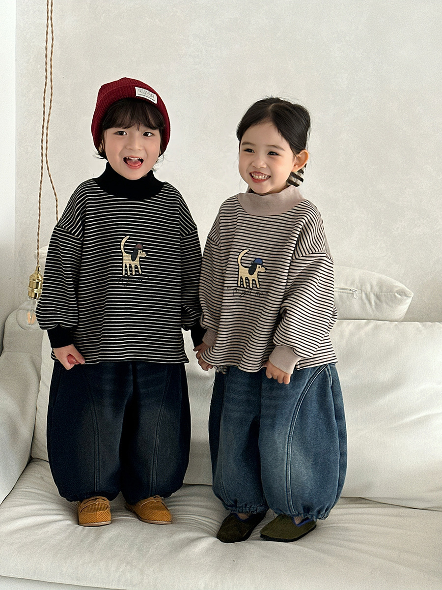 戴帽狗狗加厚半高領上衣(80-140)