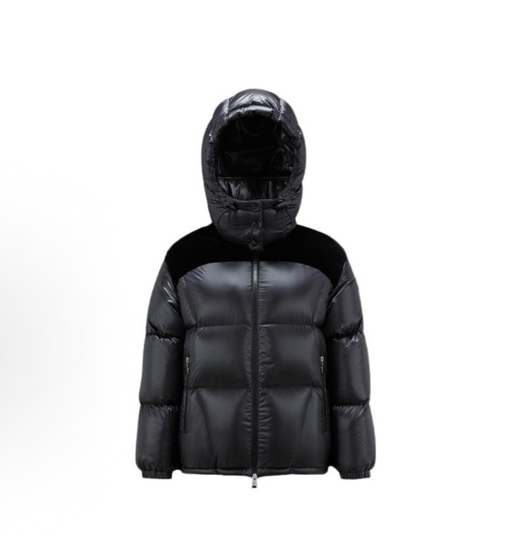 【代購】Moncler Meandre 短版白鵝絨連帽羽絨外套｜女款｜黑色