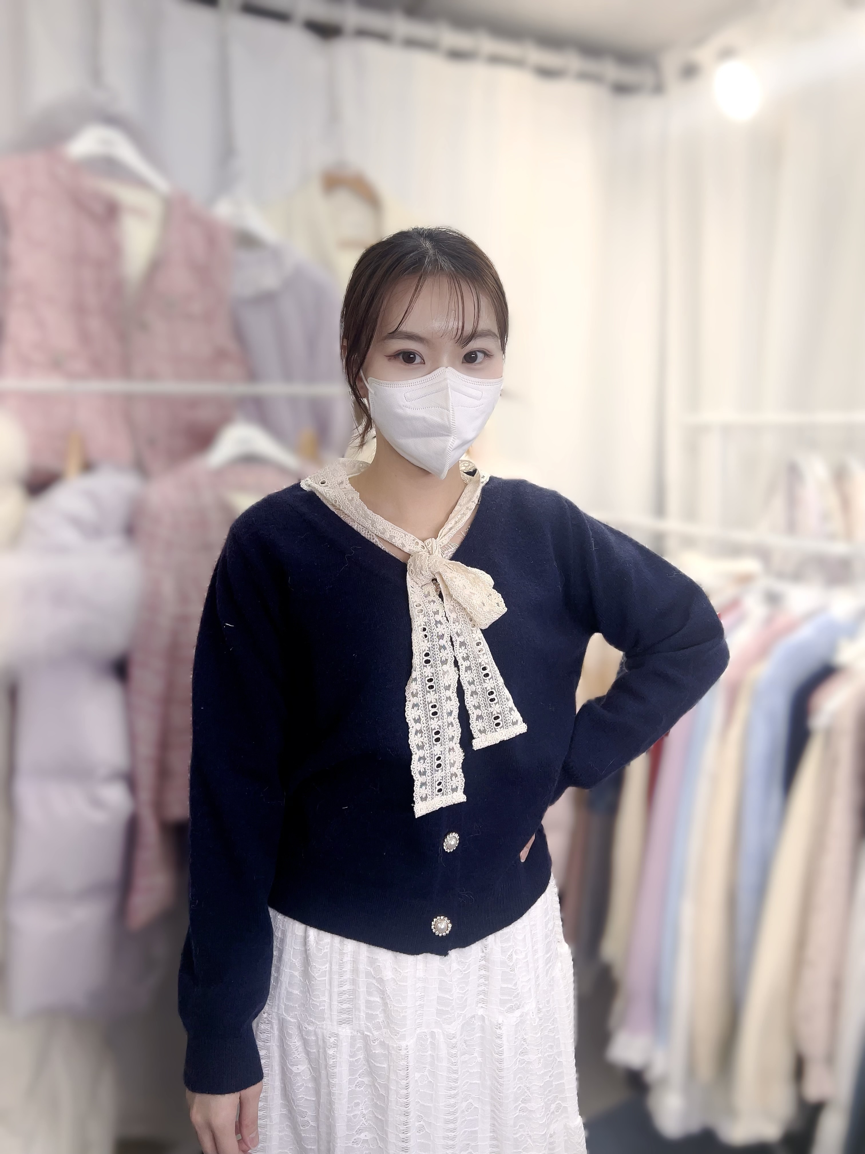 J62 韓國🇰🇷lace蝴蝶結 胸40-50 長23 $329