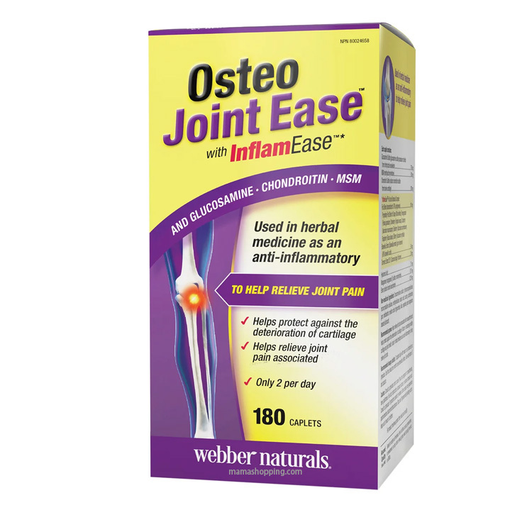 WEBBER NATURALS Osteo 特強葡萄糖胺 / 軟骨素 / MSM (180粒裝）