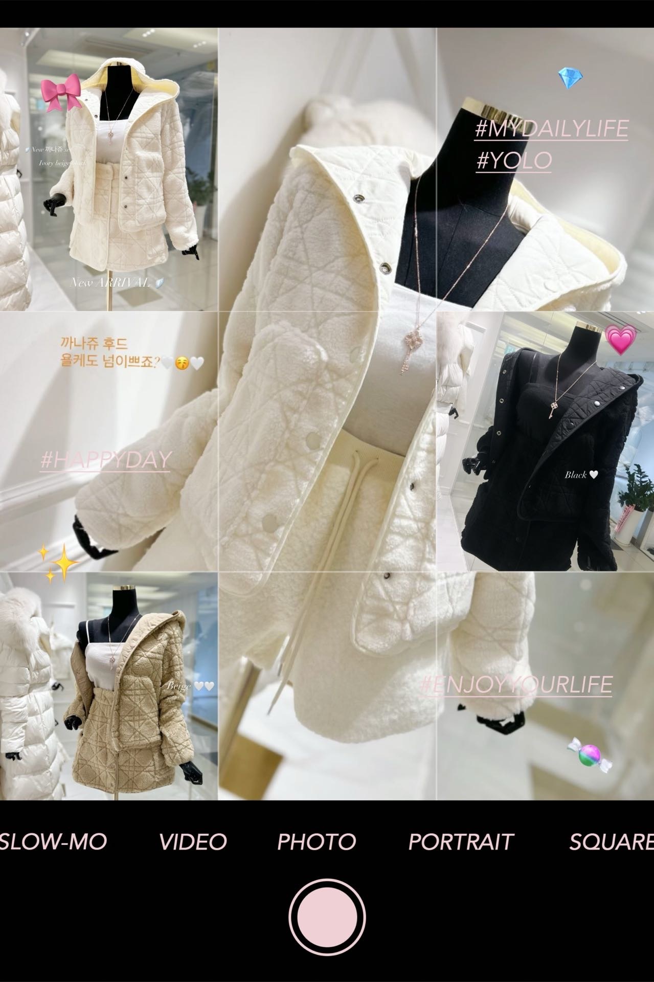 高級感滿滿 - 氣質雙面菱格羊羔毛外套 **Special price**