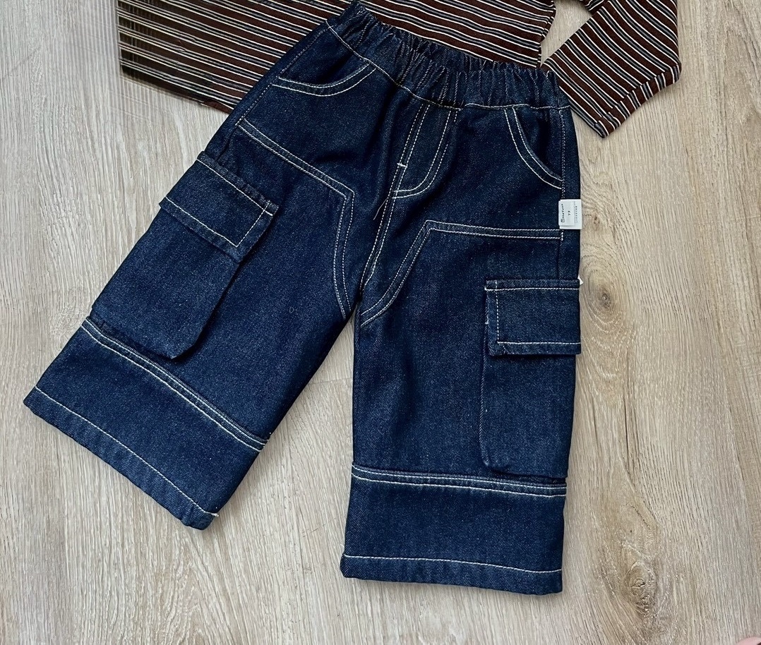 A03691內刷毛牛仔寬褲