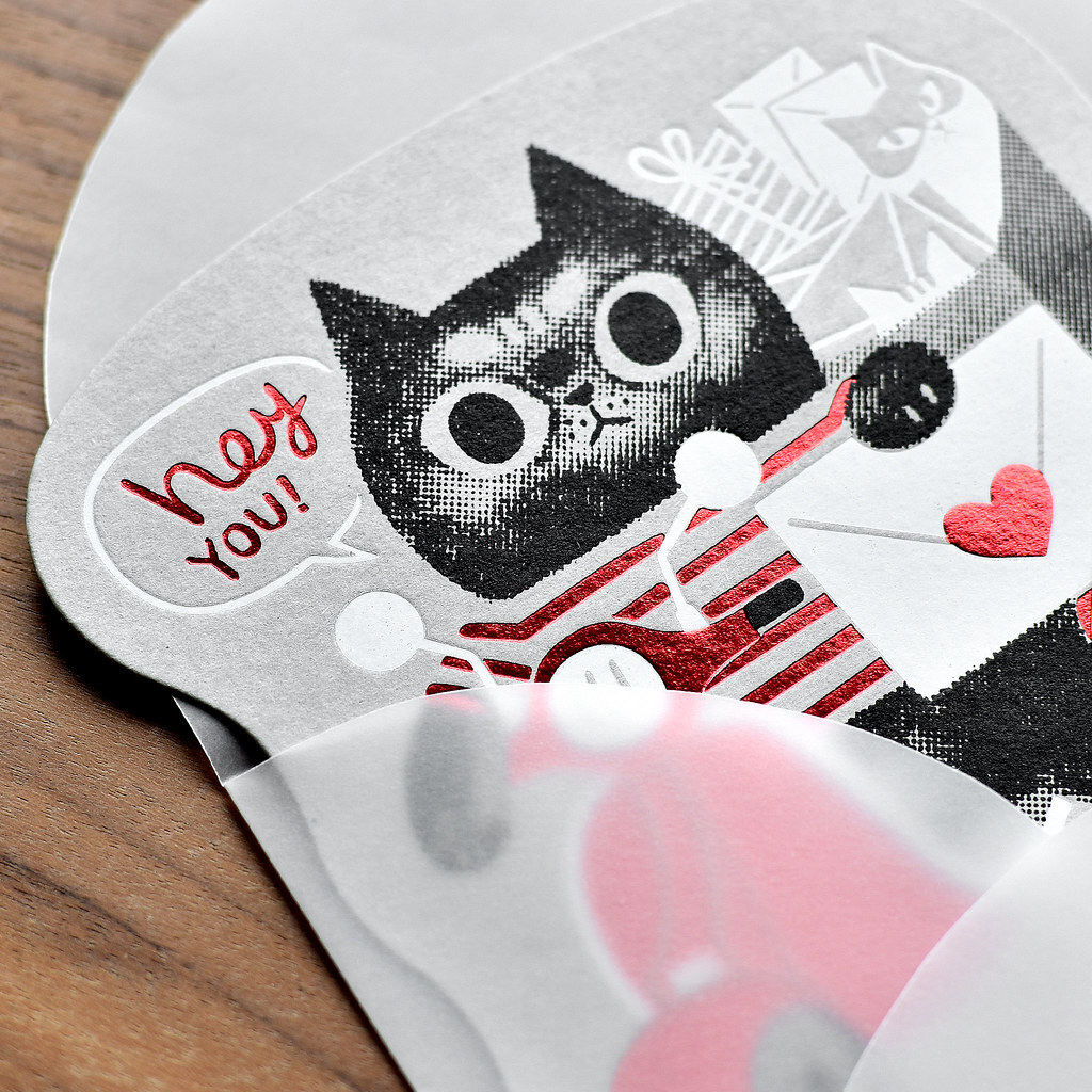 大芝麻小花生．You got a love letter 手工絹印情書卡 共二款