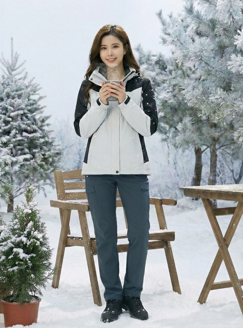 小雷雪地喝咖啡