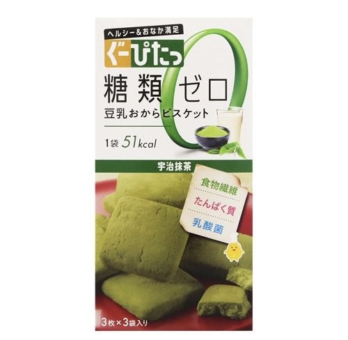 JP 無糖低卡高纖維豆乳餅 宇治抹茶風味  3塊x3袋 1277 TK251129