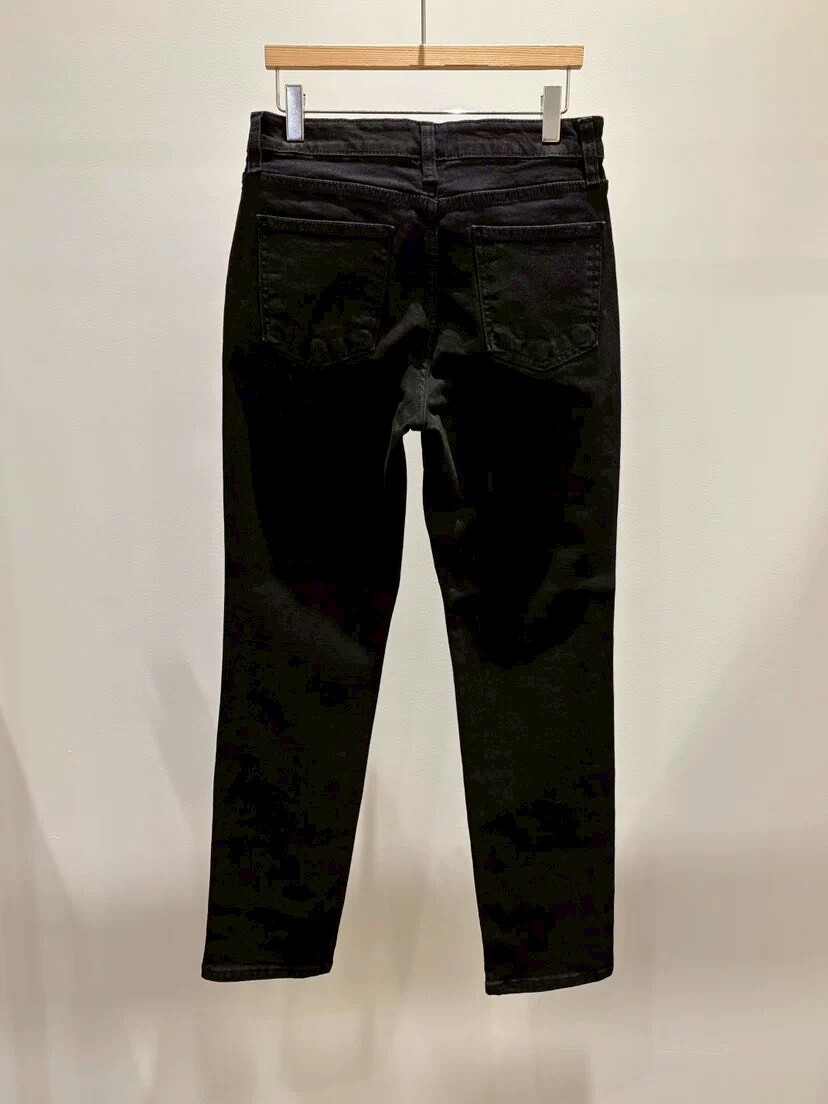 LMT黑色顯瘦牛仔長褲