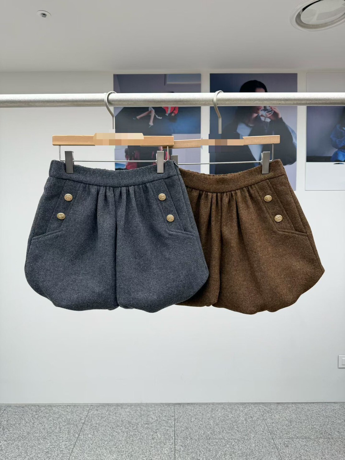 毛呢南瓜短褲