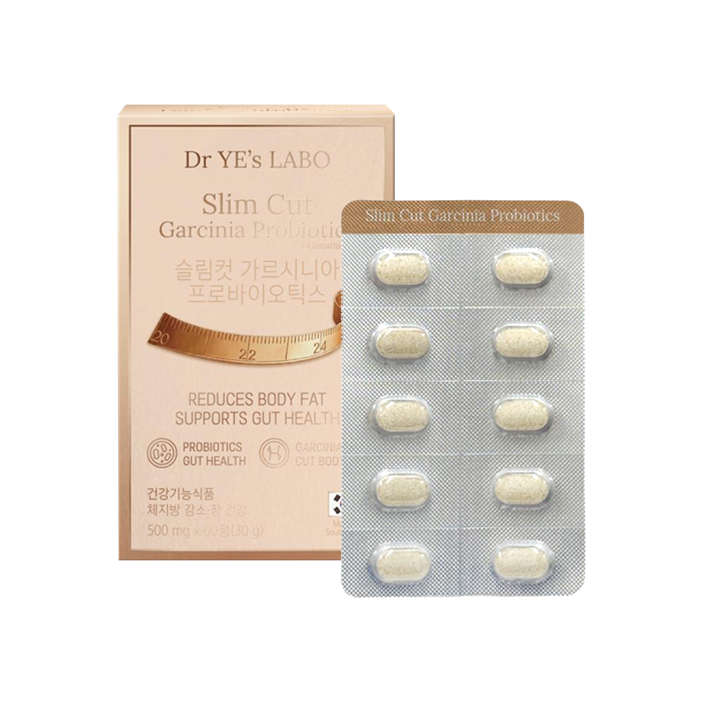 A44 DR.YE's LABO SlimCut 隔油丸+益生菌+谷胱甘肽 (500mgx60粒)