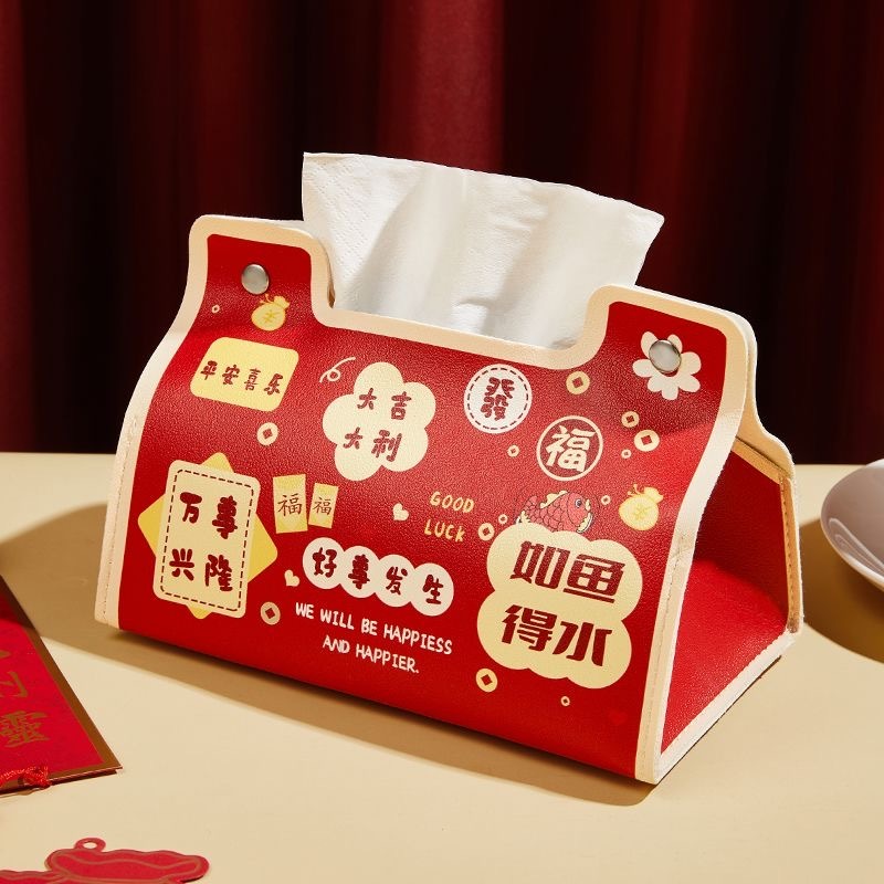 新年预购 可爱餐桌卡通暴富纸巾盒