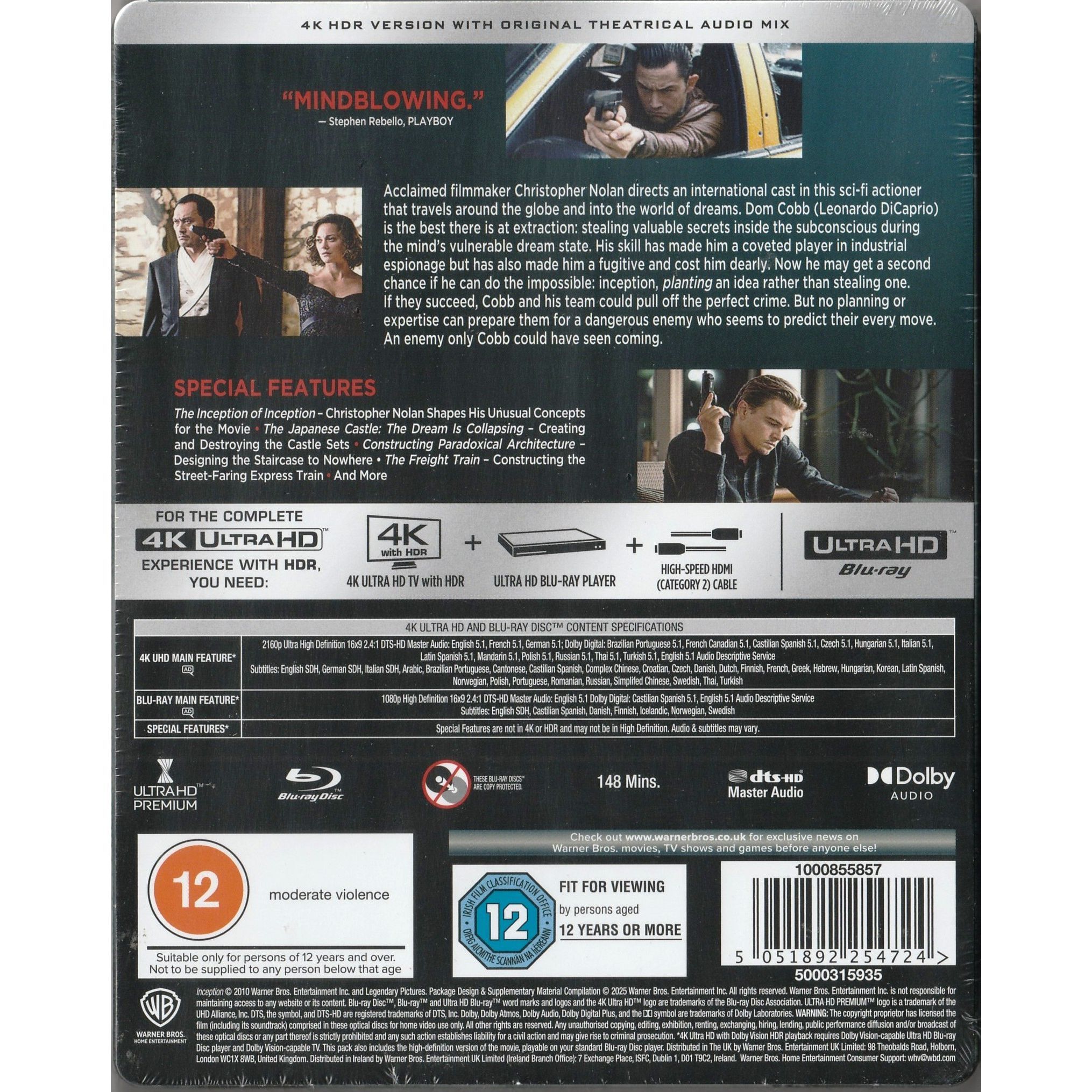 潛行凶間 (2010) (鐵盒裝) (4K Ultra HD + Blu-ray) (英國版)