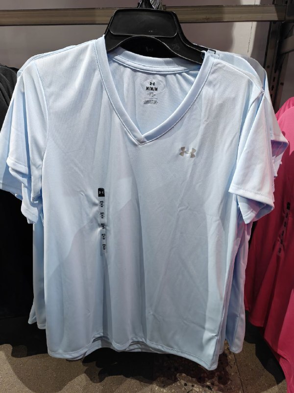 [U] UNDER ARMOUR NIMBUS BLUE/METALLIC SILVER WOMEN'S VELOCITY V-NECK SHORT SLEEVE, 1384234-464 (UZZ71)