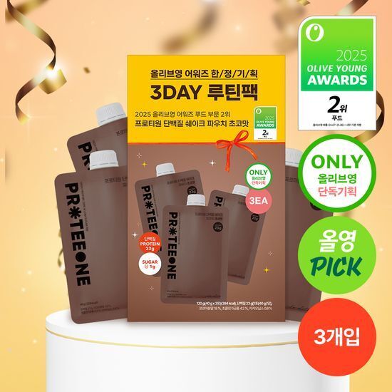 《Olive young連線》 PROTEEONE  Protein Shake Grain Flavor 3ea set