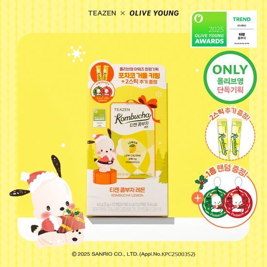 《olive young 連線》Teazen x Sanrio Kombucha 10+2sticks