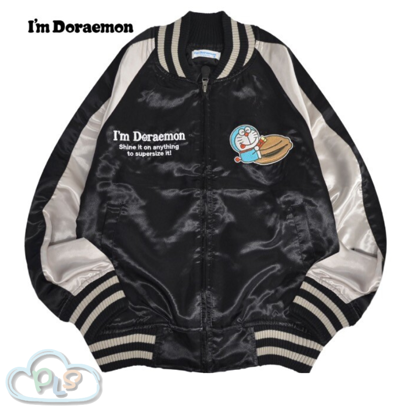 現貨 日版 刺繡 Jacket I’m Doraemon 黑色 #22853-1
