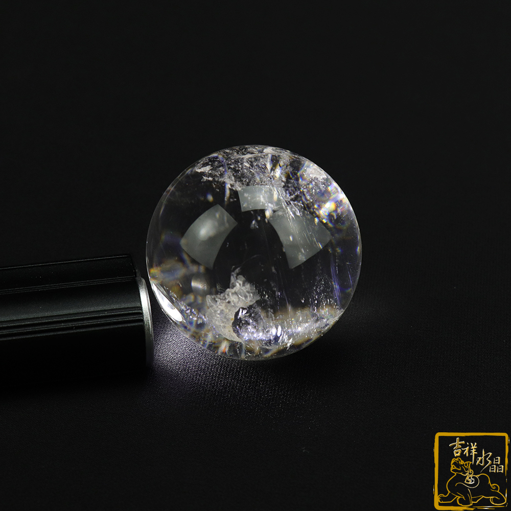 藍針白水晶球 5.7cm 天使藍針