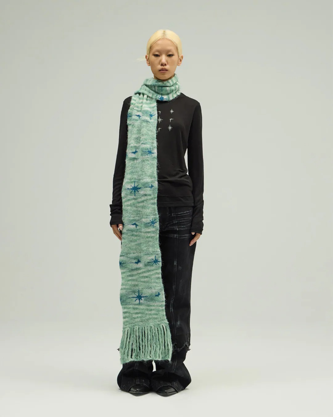 Silver9 Mixed-Yarn Star Scarf 混色星星圍巾 / ORBITA-014