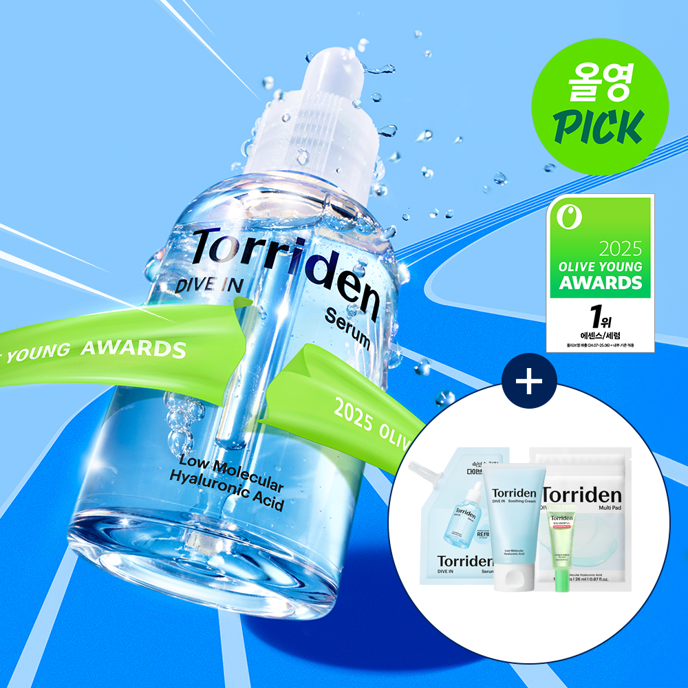 TORRIDEN DIVE-IN Low Molecule Hyaluronic Acid Serum 100ml (+50ml Refill +50ml Cream +Pad 10ea)