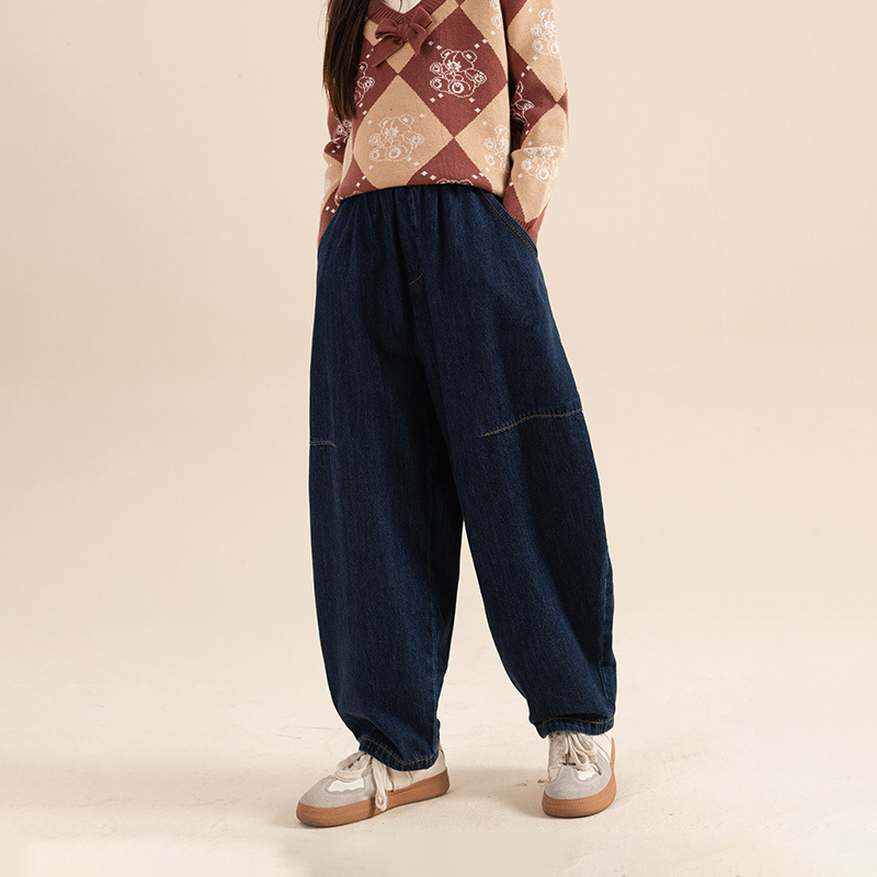 社-加絨牛仔氣球褲