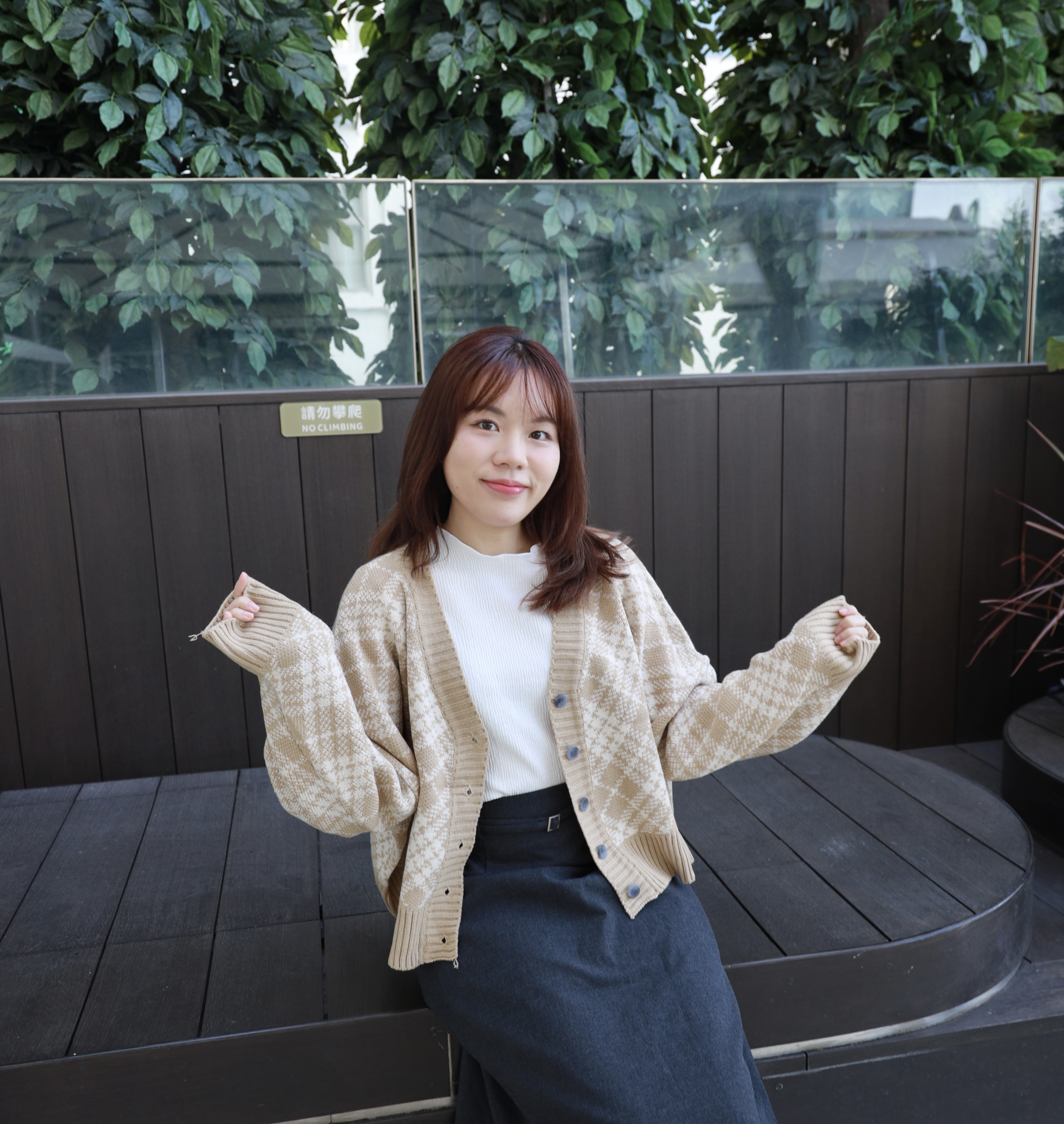 ||CA193|| 菱格闊身活潑外套