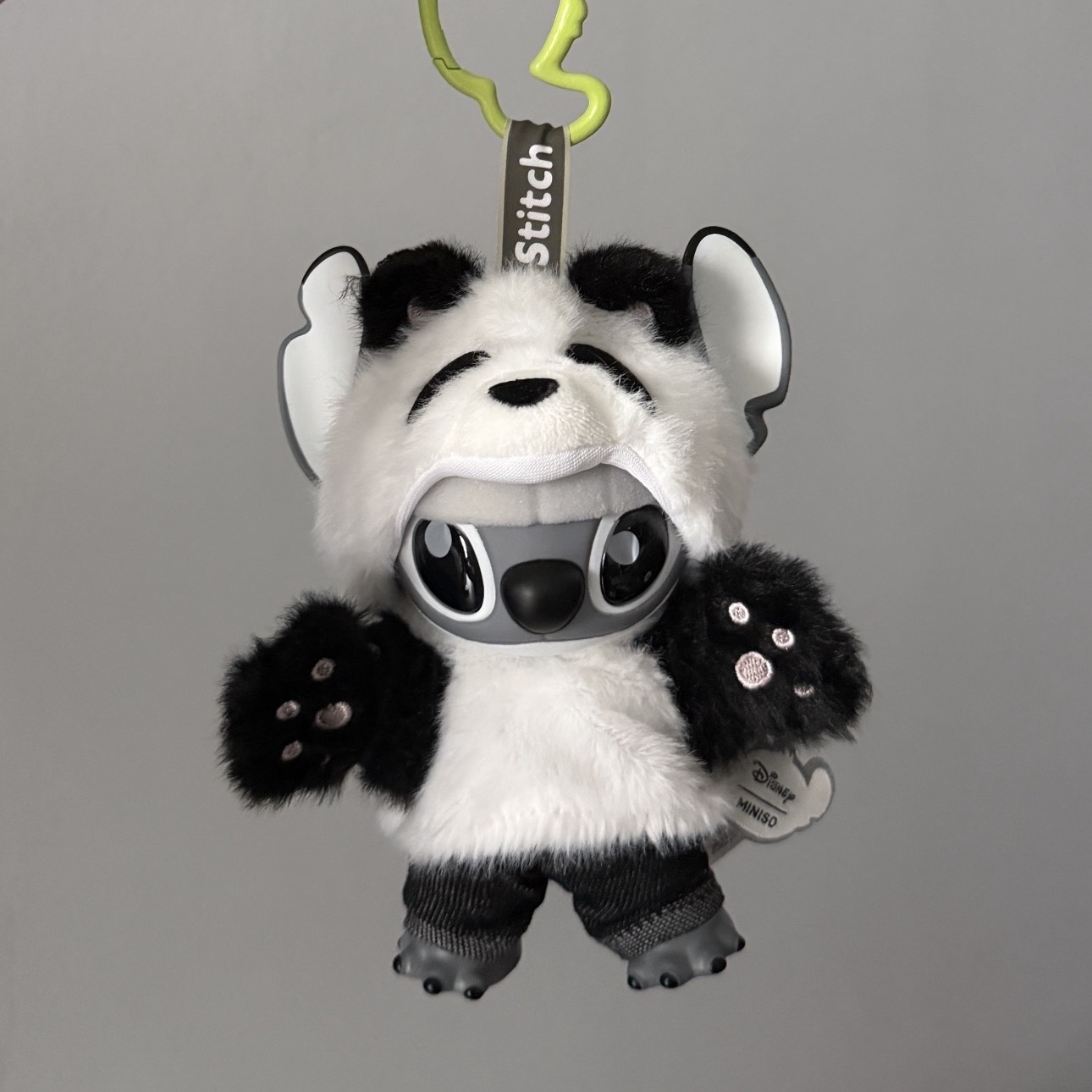 DISNEY 史迪奇 街頭系列 熊貓 搪膠臉 吊飾 絨毛玩具 迪士尼