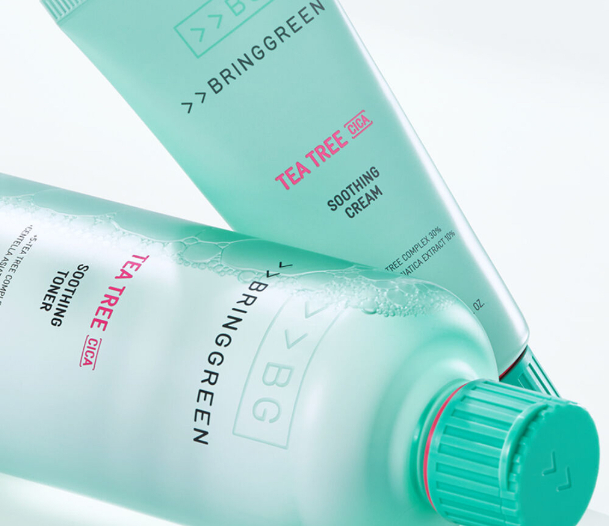 Bring Green 茶樹積雪草舒緩化妝水&面 霜套組